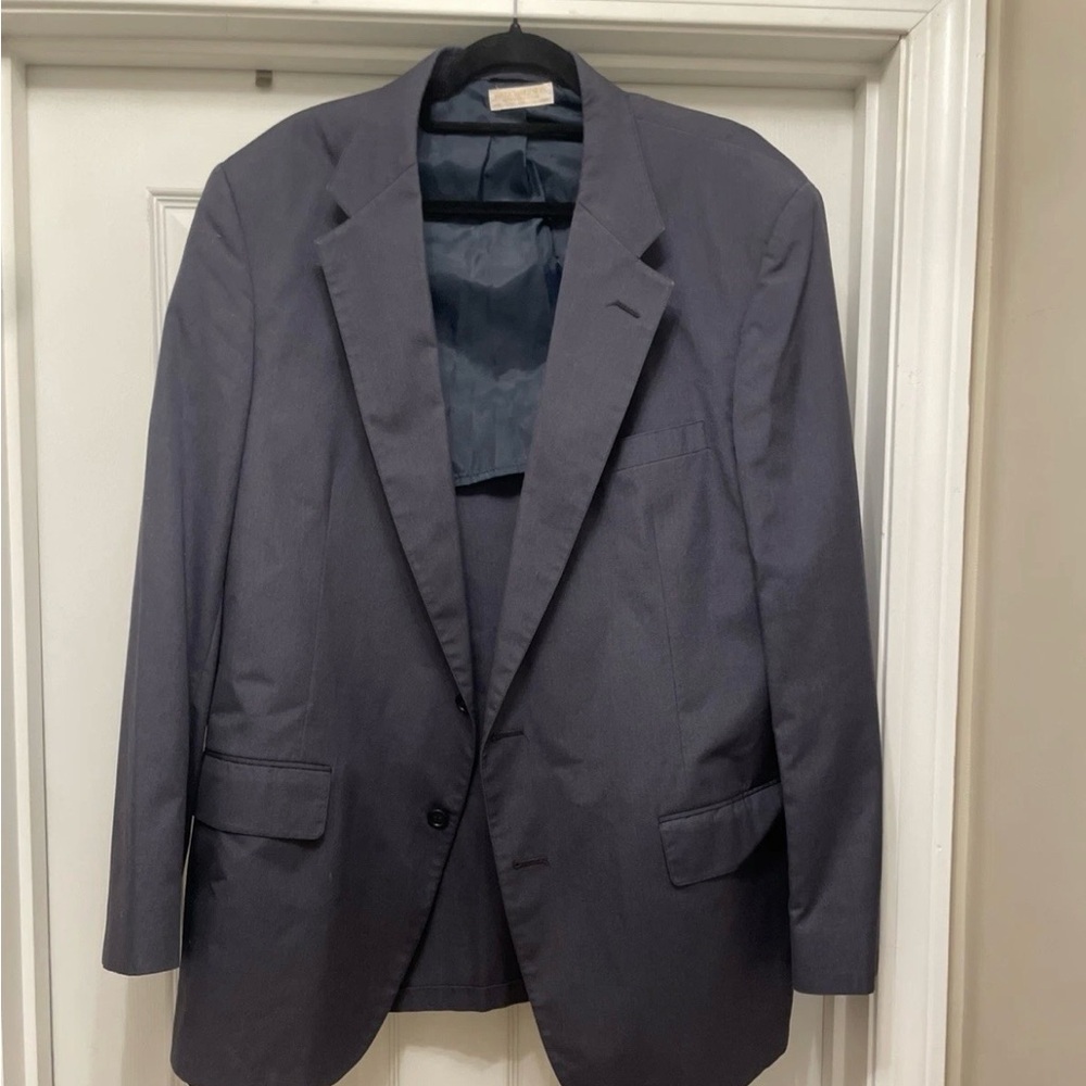 Men's vintage 1960-70 brooks brothers slate/Navy Blazer- Single-Breasted
